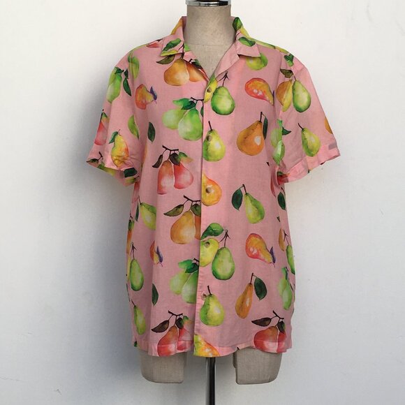 ASOS Pear Print Button Up - Picture 1 of 5